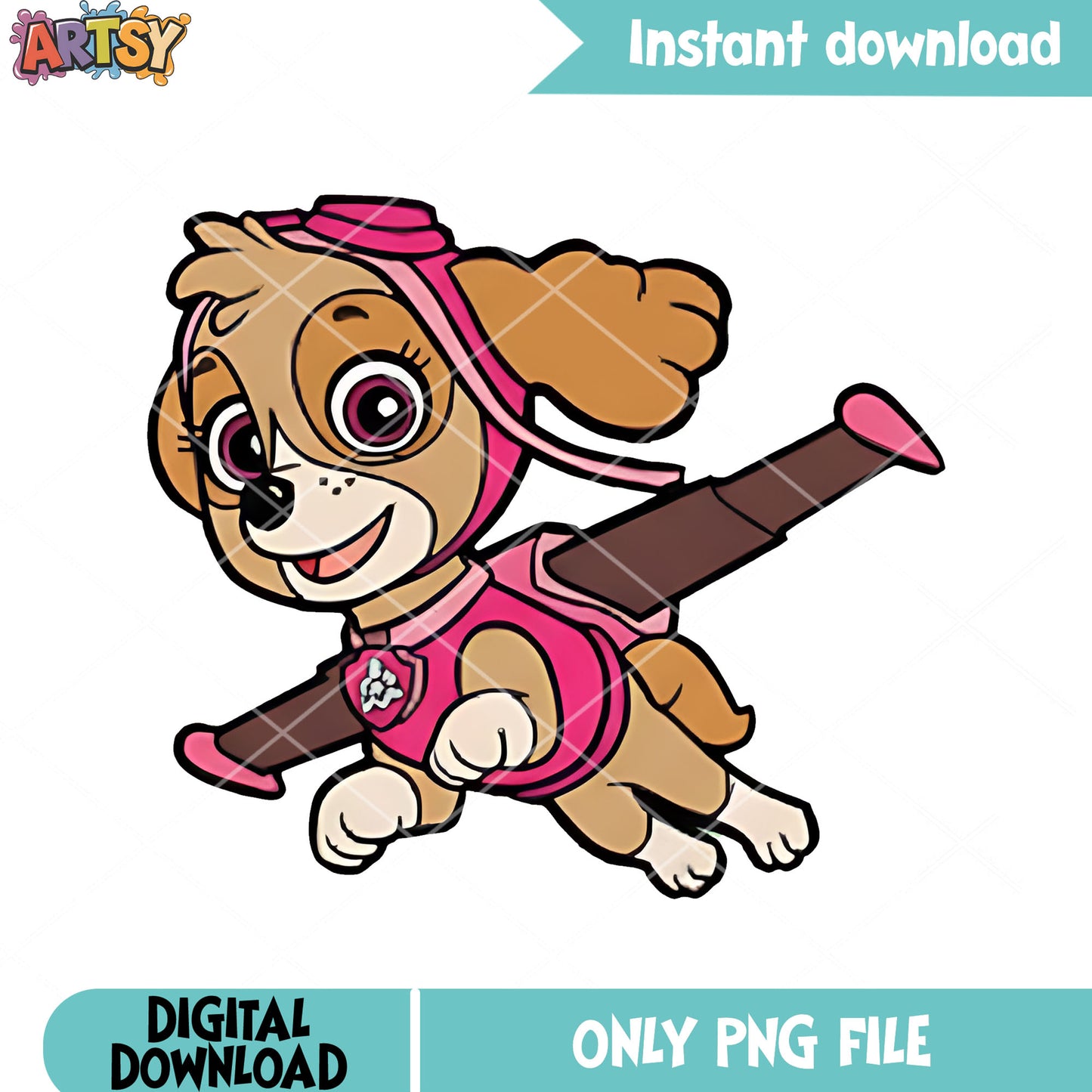 Lets take skye to the sky png, Cockapoo png, cartoon for kids png