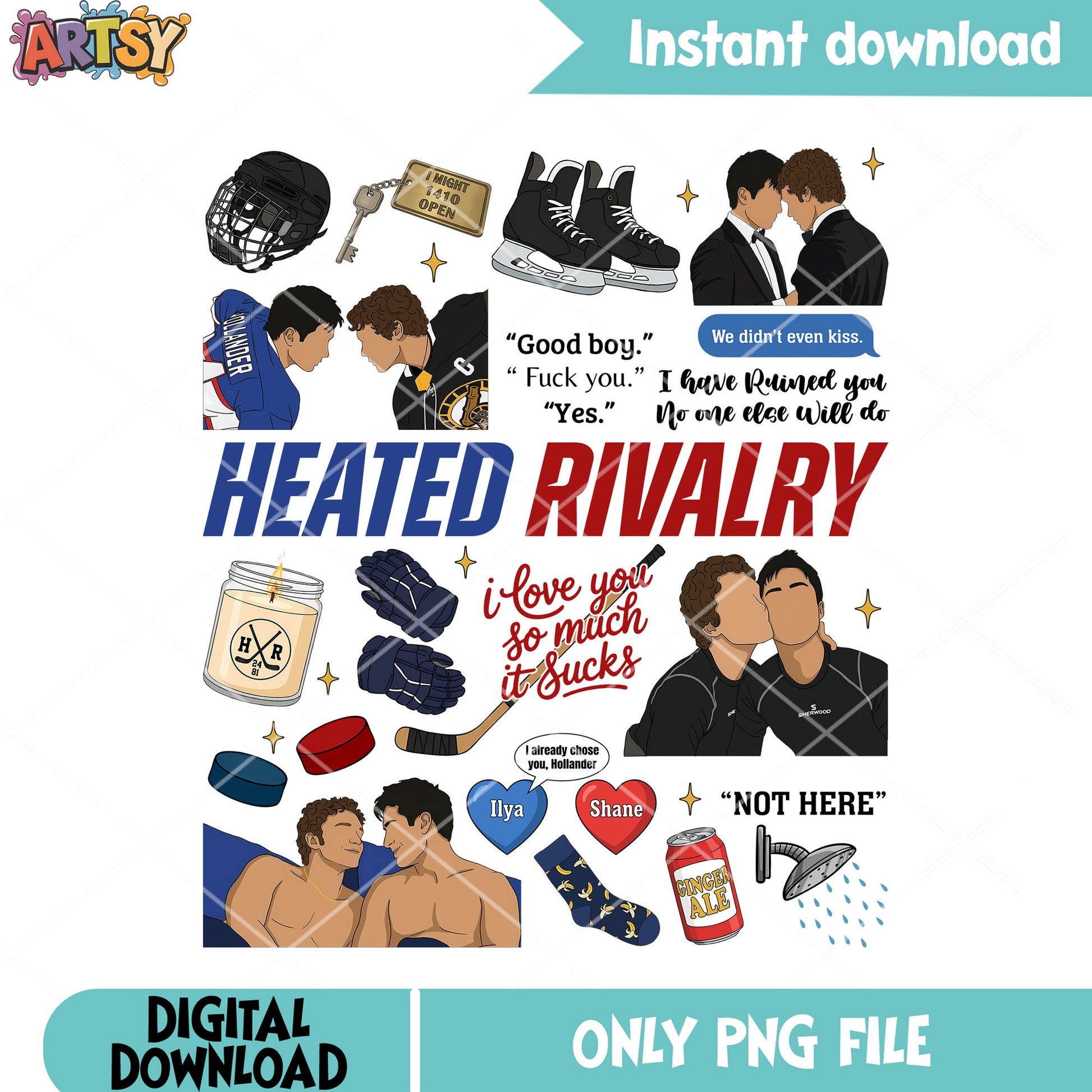 Lgbt poster heated rivalry png, Ilya rozanov png, shane hollander png