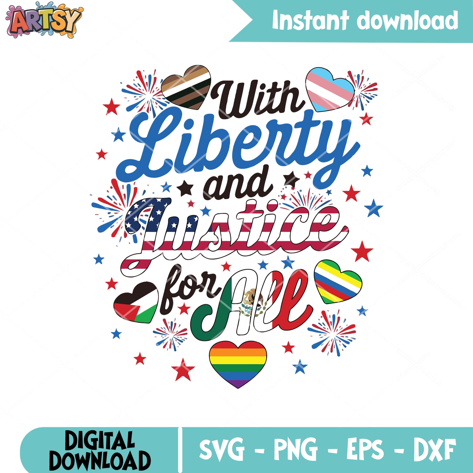 Liberty and justice for all svg, anti trump svg, justice for all svg