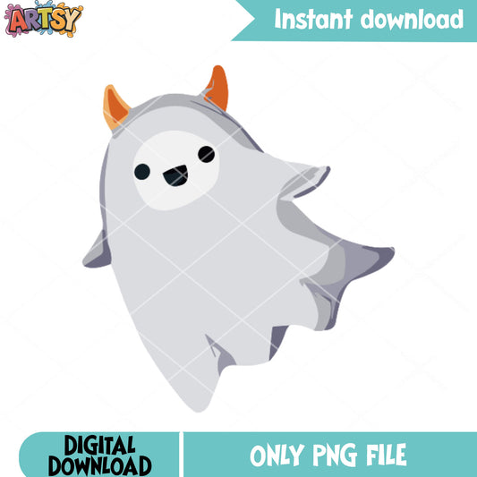 Lifeless eyes ghost png, satan horn png, halloween scary png