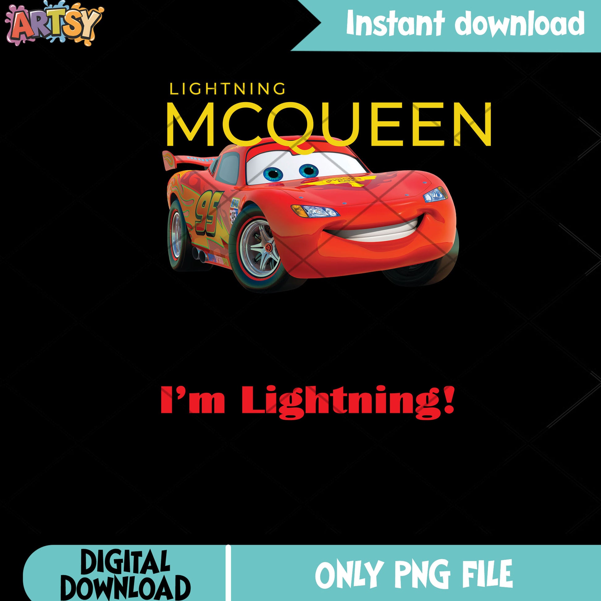 Lightning McQueen png, I'm Lightning png, Cars movie png