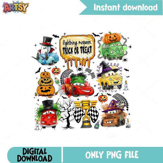 Lightning McQueen Halloween PNG, Disney Cars Trick Or Treat PNG