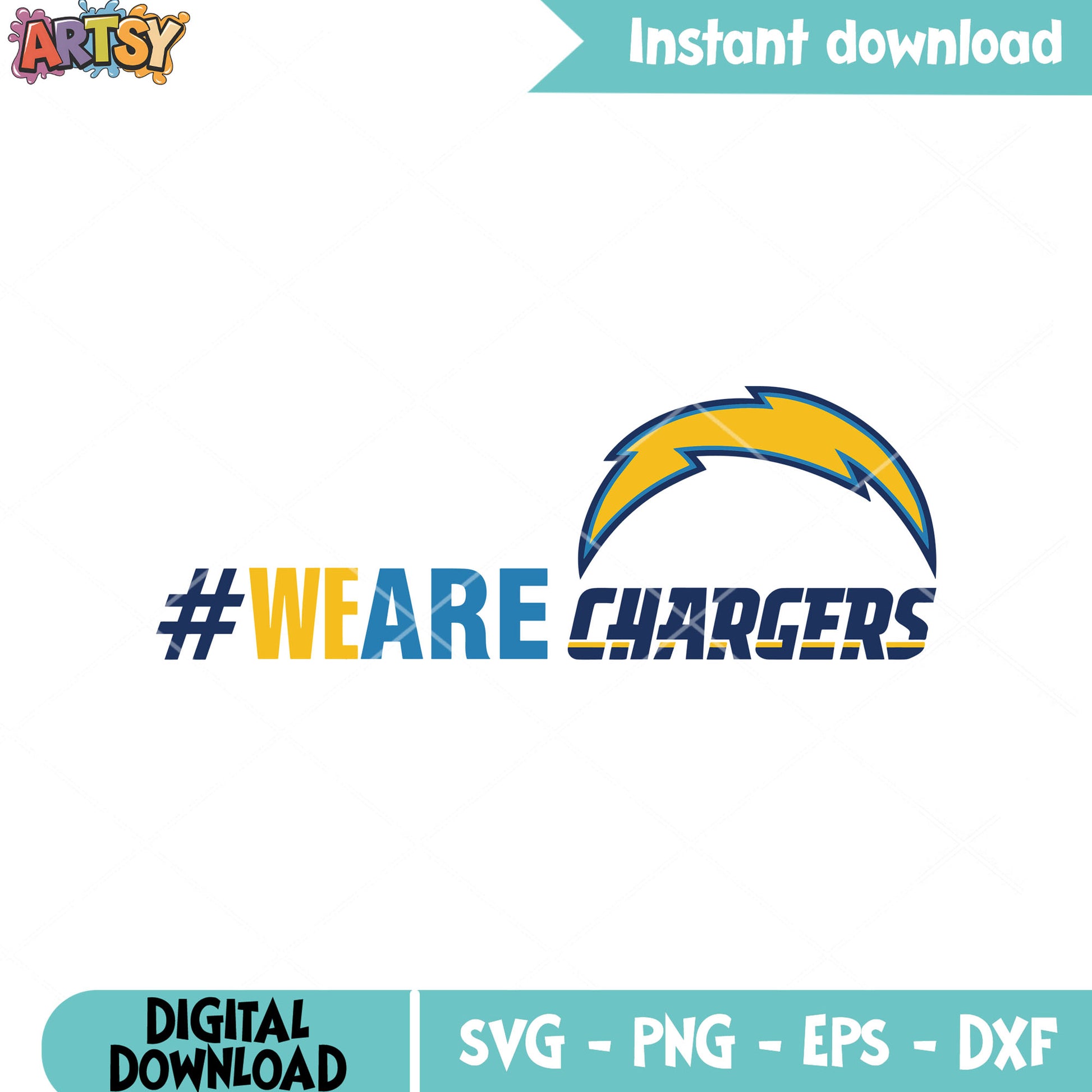 Lightning yellow nfl team svg, Los angeles chargers svg, afc west svg