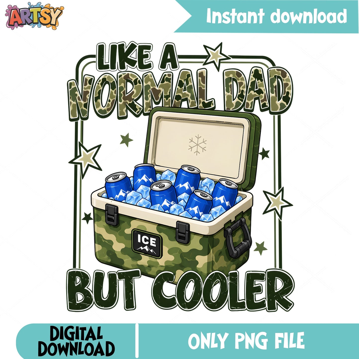 Like A Normal Dad But Cooler PNG, Funny Dad PNG, Father's Day PNG