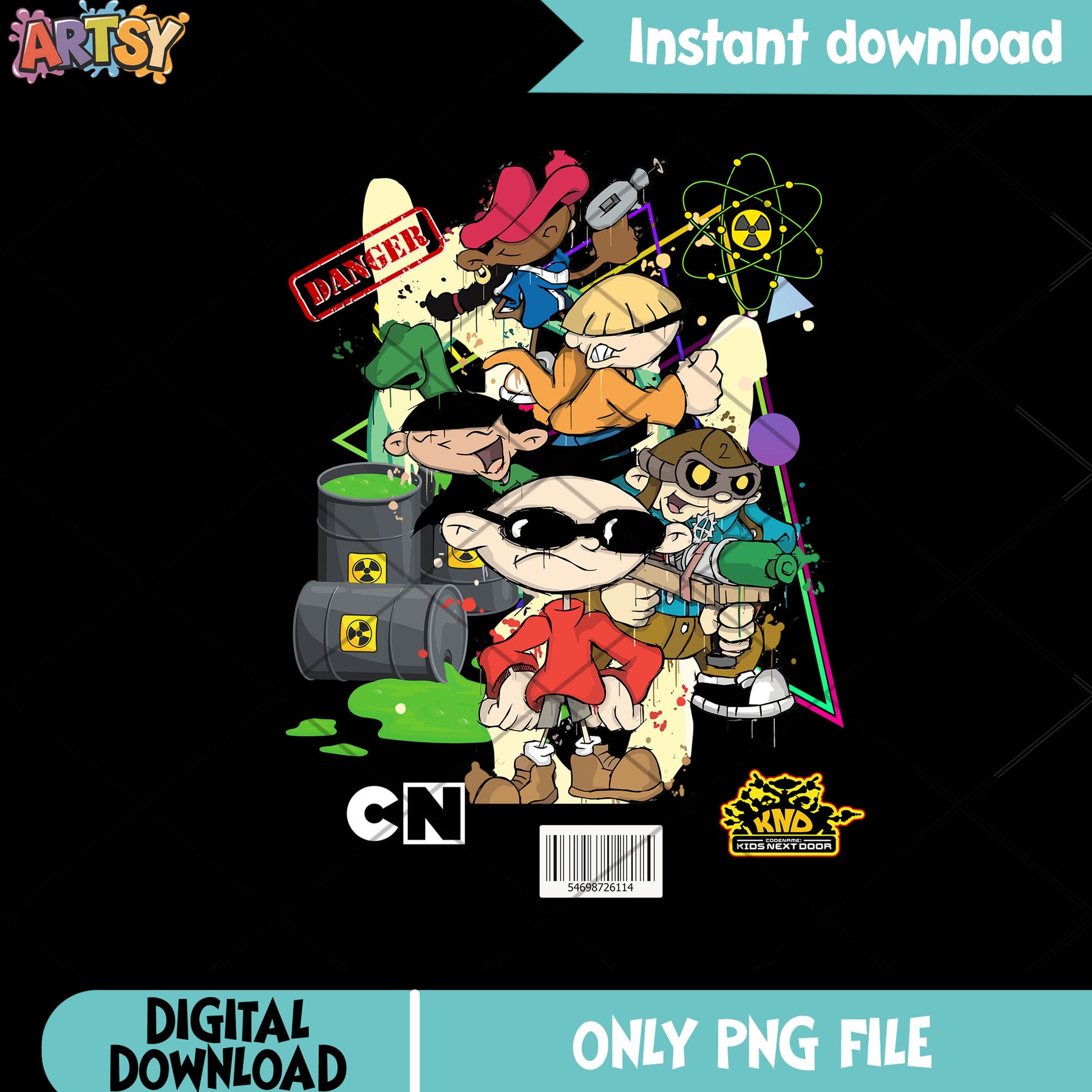 Line up cast Codename Kids Next Door png, 90s cartoon png, Retro style png
