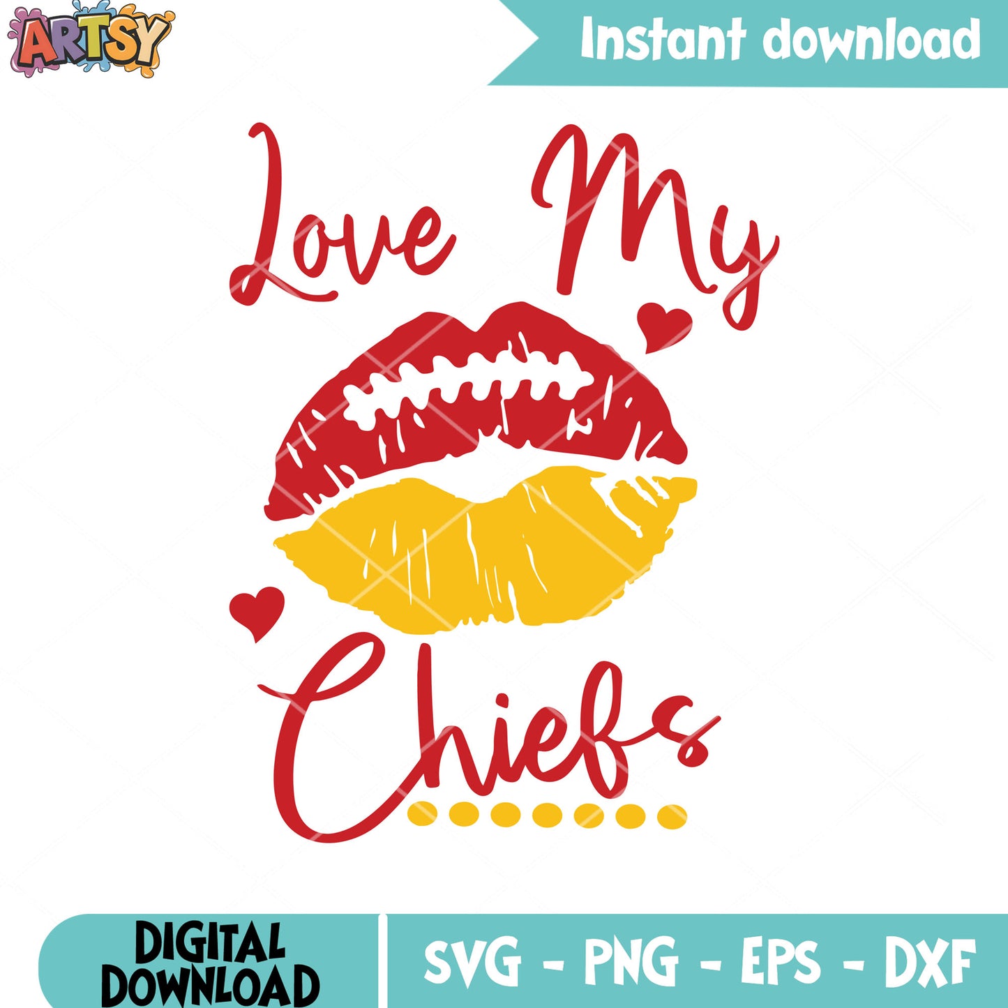Lip with a swirl football lips svg, kc chiefs svg, kansas city svg