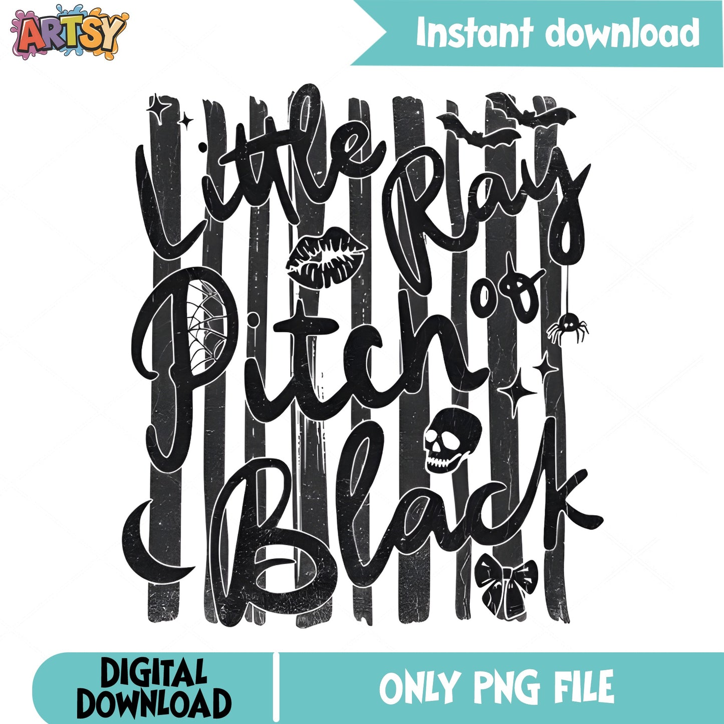 Little Pitch Black PNG, Halloween Shirt Design, Spooky PNG