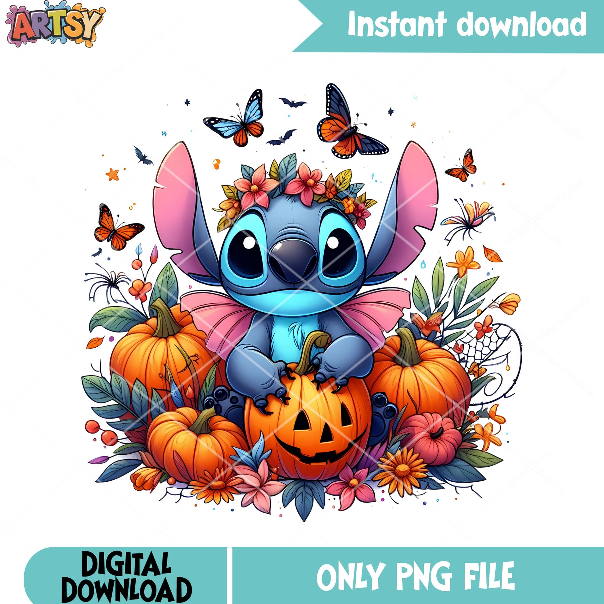 Little baby alien png, disney halloween png, pink wings png