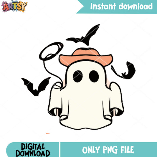 Little baby cowboy png, cowboy hat png, halloween scary png