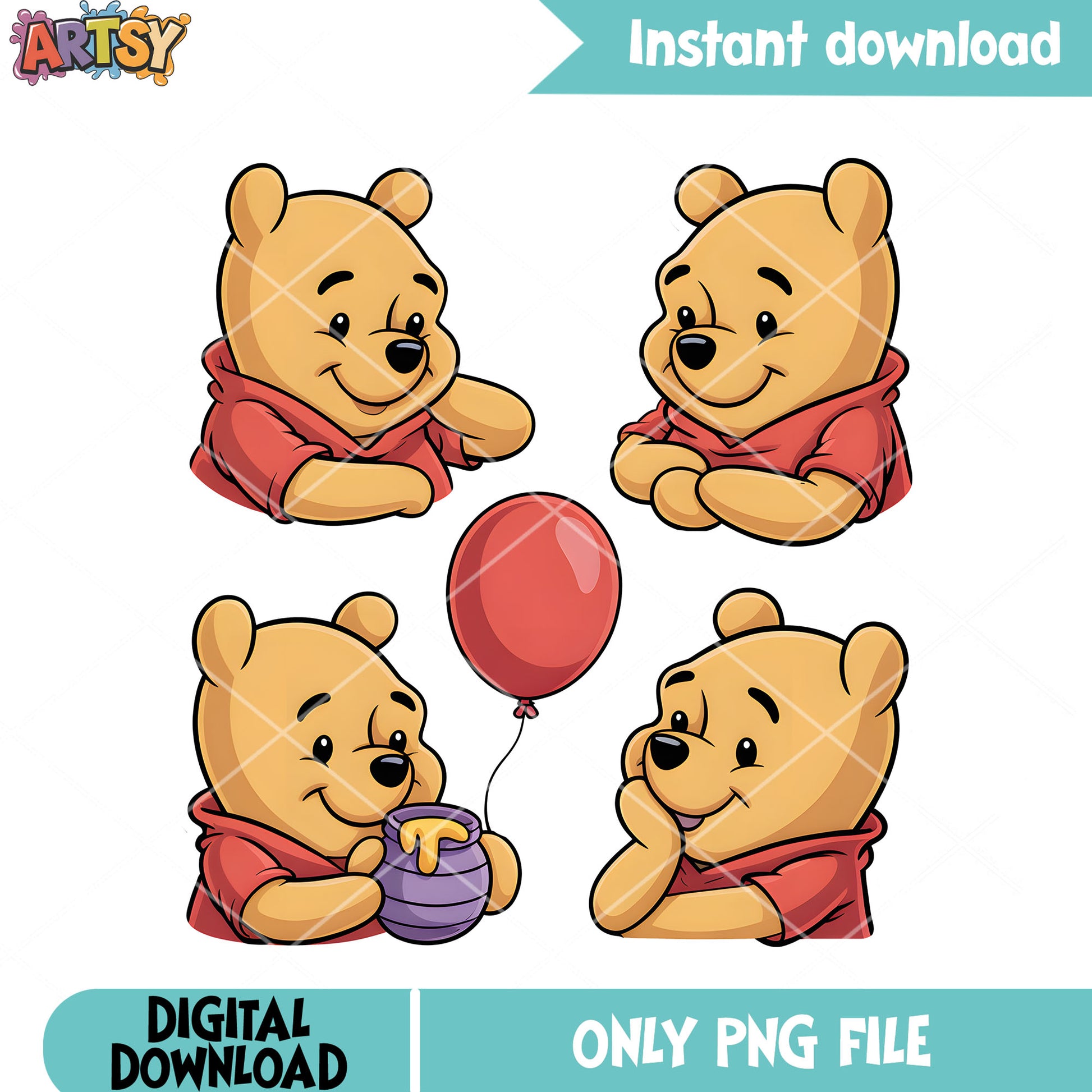 Little baby cute pooh png, winnie the pooh png,​ pooh poster png