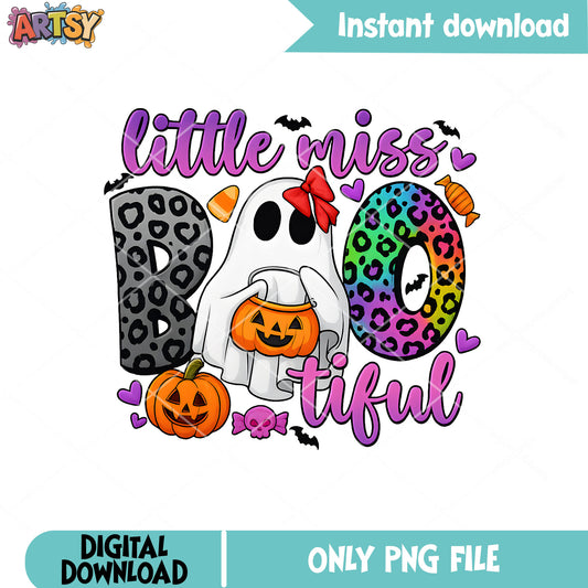Little miss boo halloween png, boo halloween png, ghost boo png