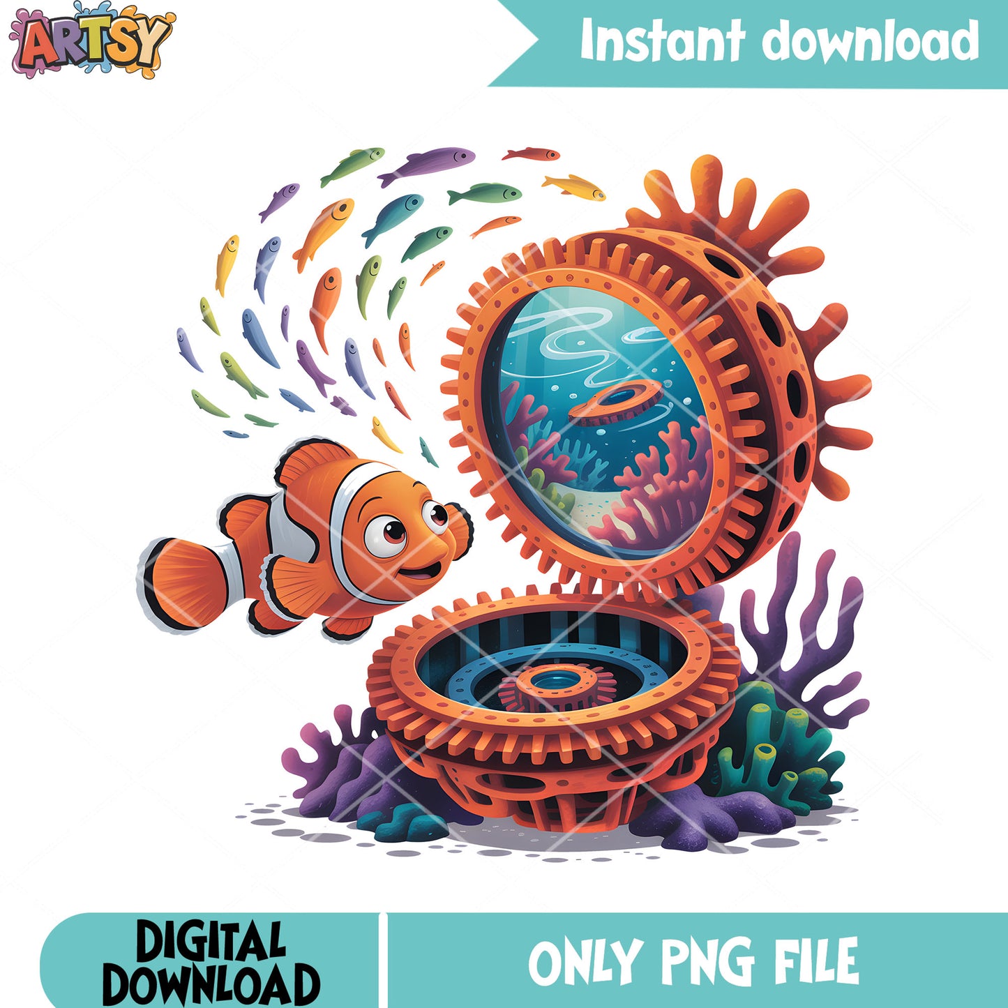 Little nemo disney png, finding nemo png, disney vibes png