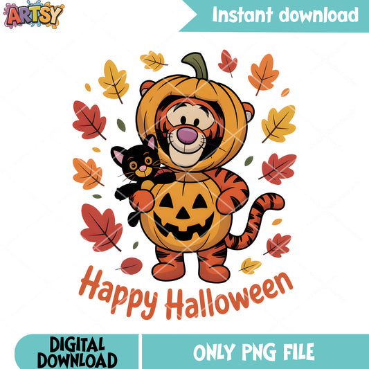 Little tiger halloween png, disney tiger png, halloween costume png