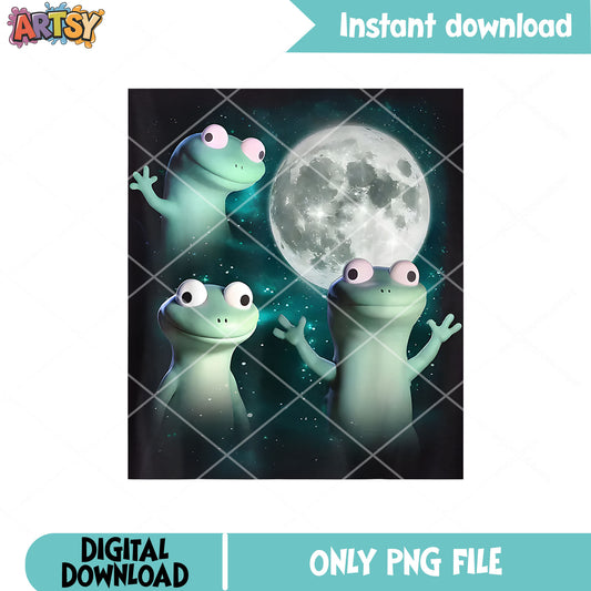 Lizard meme in moon png, lizard tiktok png, meme lizard png