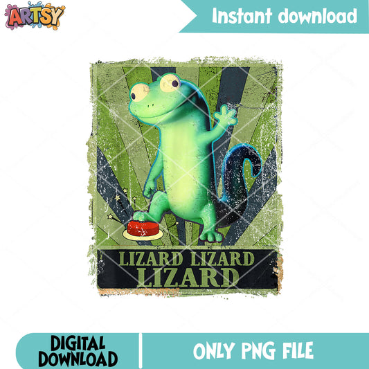 Lizard red button designpng, lizard meme png, tiktok lizard png