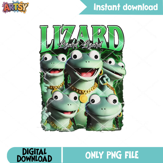 Lizard street vibes png, lizard meme png, lizard lizard png
