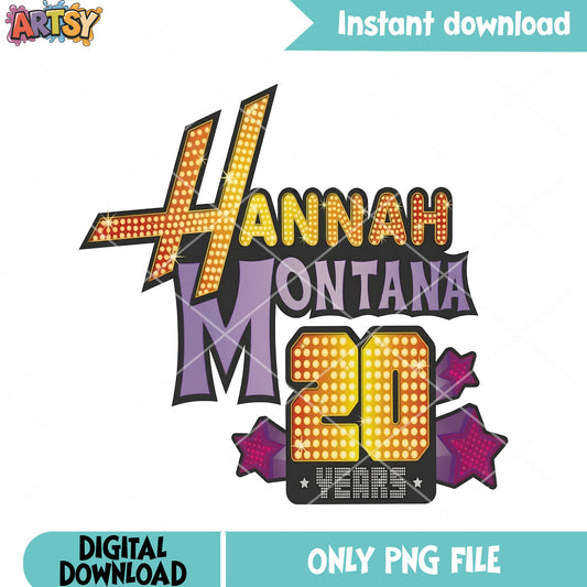 Logo hannah 20 years png, disney trip png, 20th anniversary png