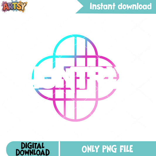 Logo huntrix kpop png, huntrix music kpop png, anime huntrix png