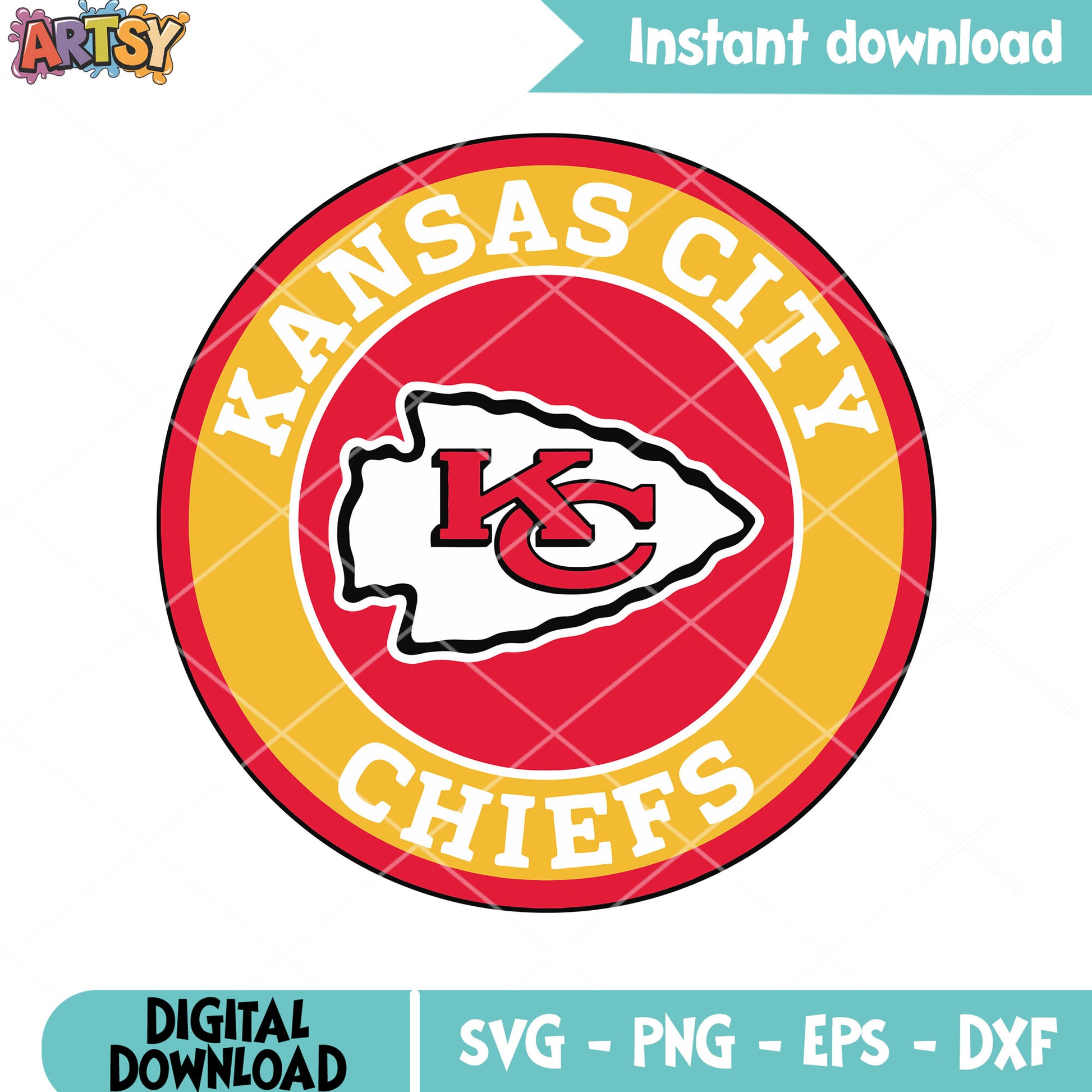 Logo nfl team football svg, AFC West svg, Kansas city chief svg