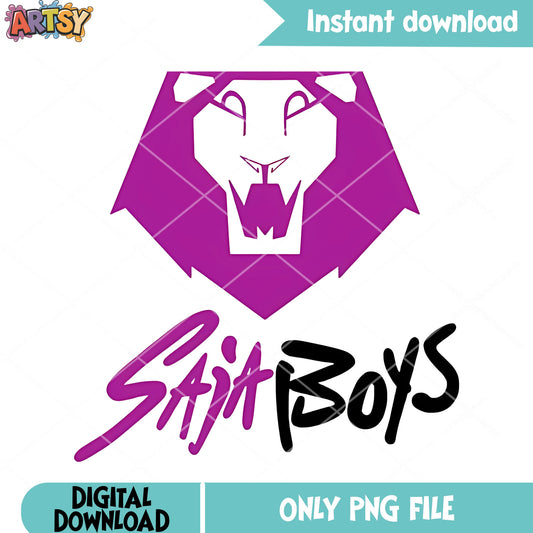 Logo saja boys kpop png, logo purple png, boys logo png