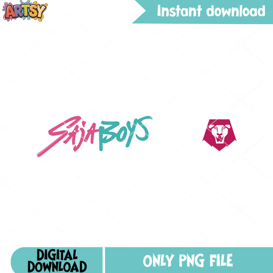 Logo saja boys official png, kpop saja boys png, logo lion png