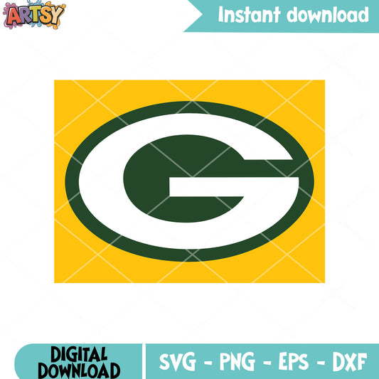 Logo yellow G Bay svg, nfl logo svg, Green Bay Packers svg