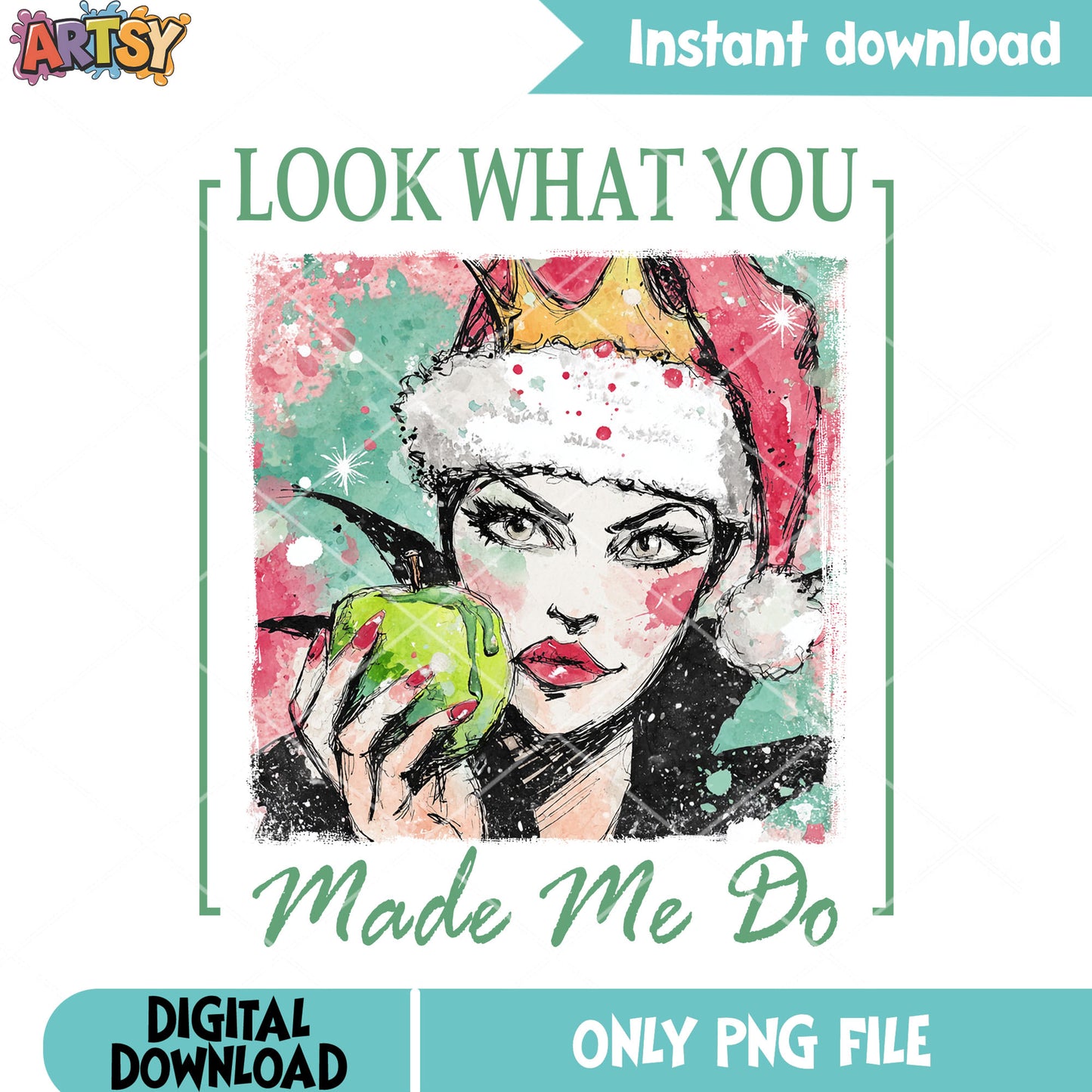 Look what you made me do png, evil queen png, disney christmas png