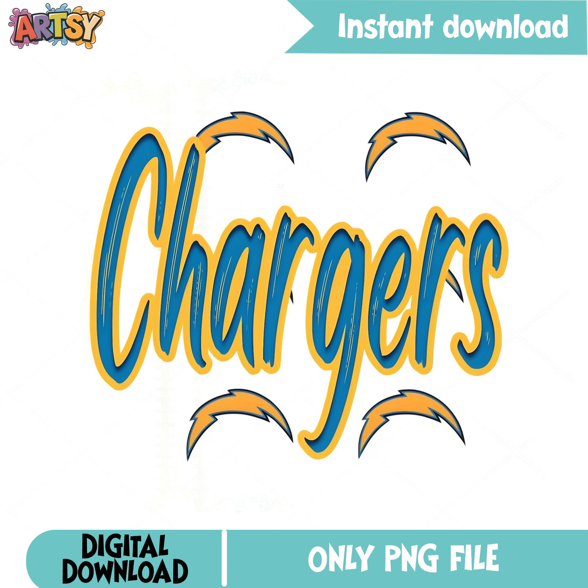 Los Angeles Chargers PNG, NFL Football Team, Chargers Logo PNG