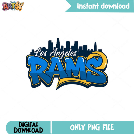 Los Angeles Rams PNG, NFL Football Clipart, Rams Skyline PNG