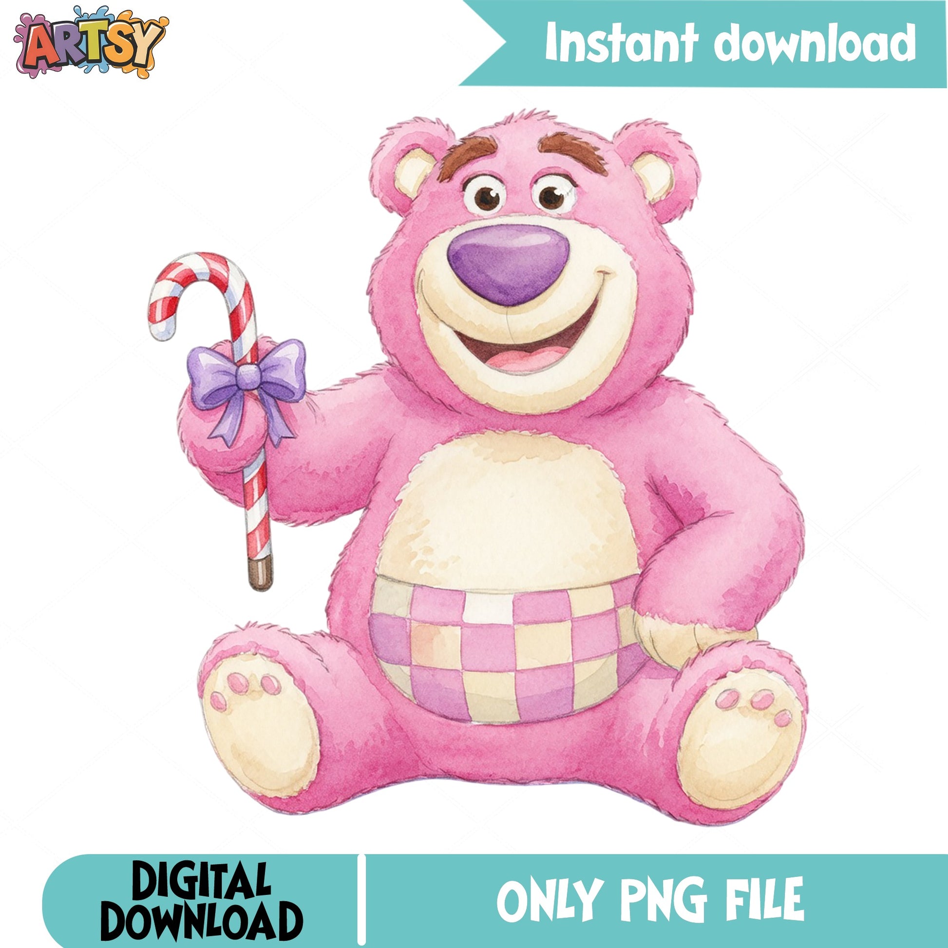 Lotso Bear Christmas PNG, Toy Story Christmas PNG, Disney PNG