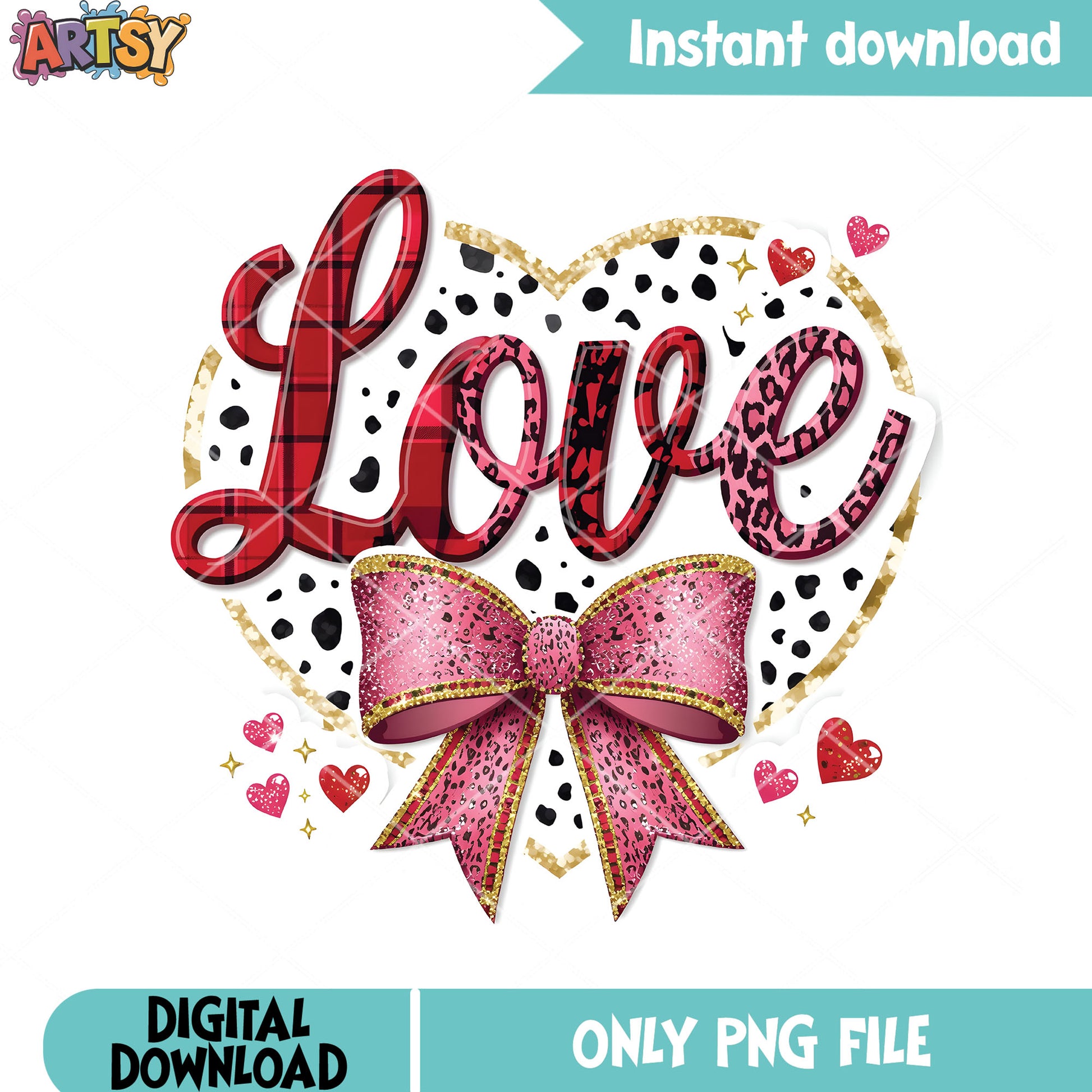 Love and heart cheese valentine png, valentine bow png, love vibes png