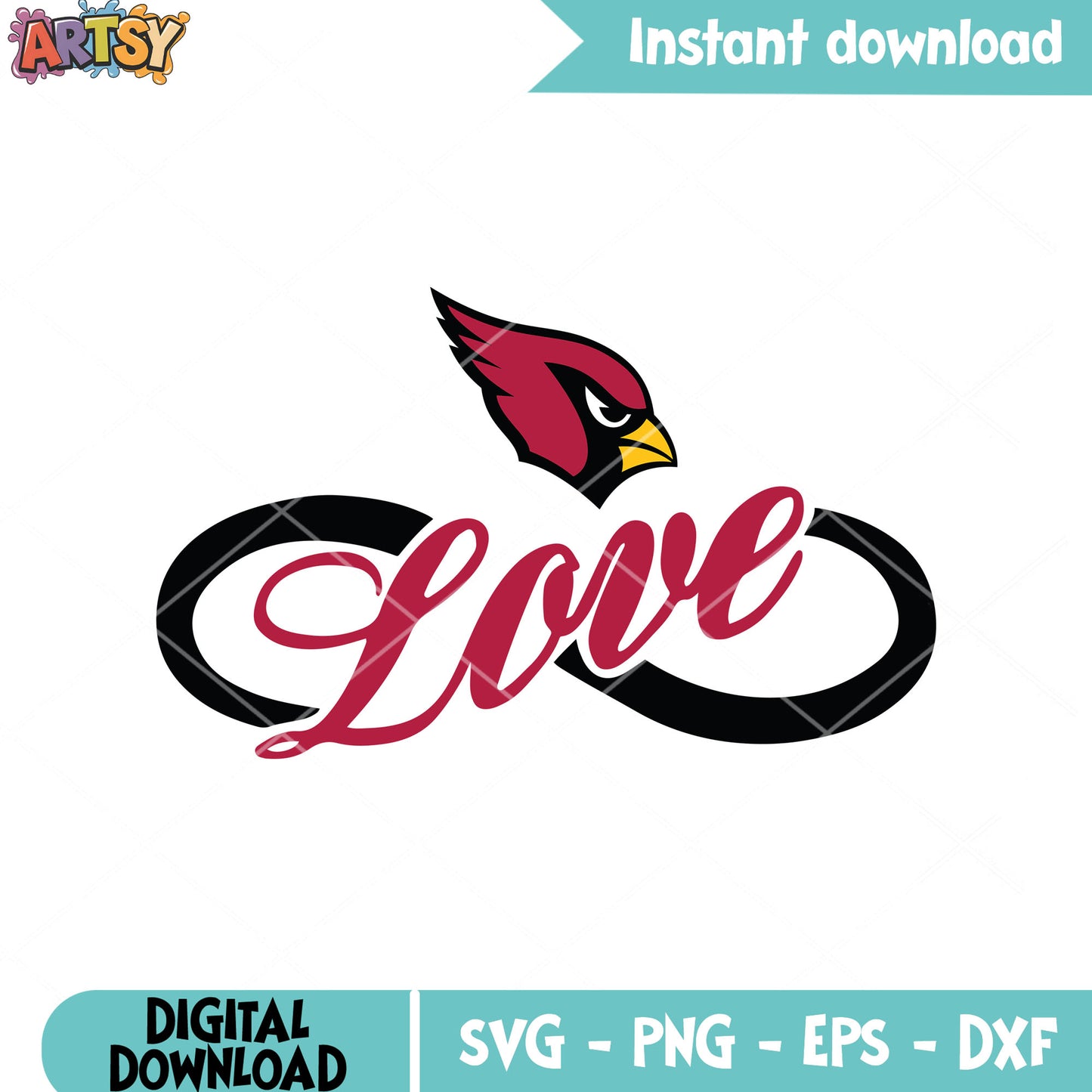 Love cardinals svg, NFC west football team svg, arizona carinal svg