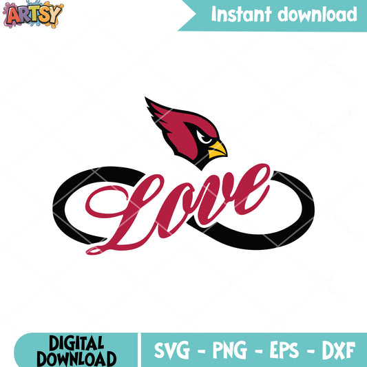 Love cardinals svg, NFC west football team svg, arizona carinal svg