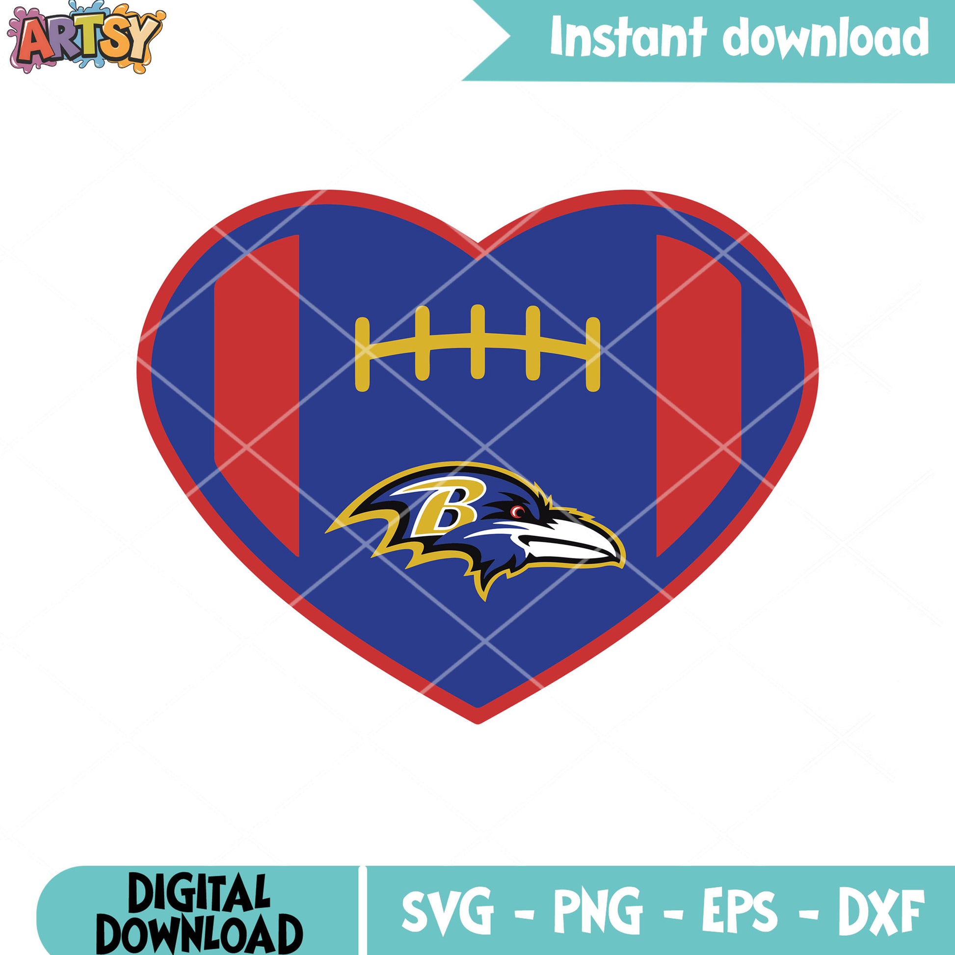 Love for the Baltimore svg, baltimore ravens svg. heart shape svg