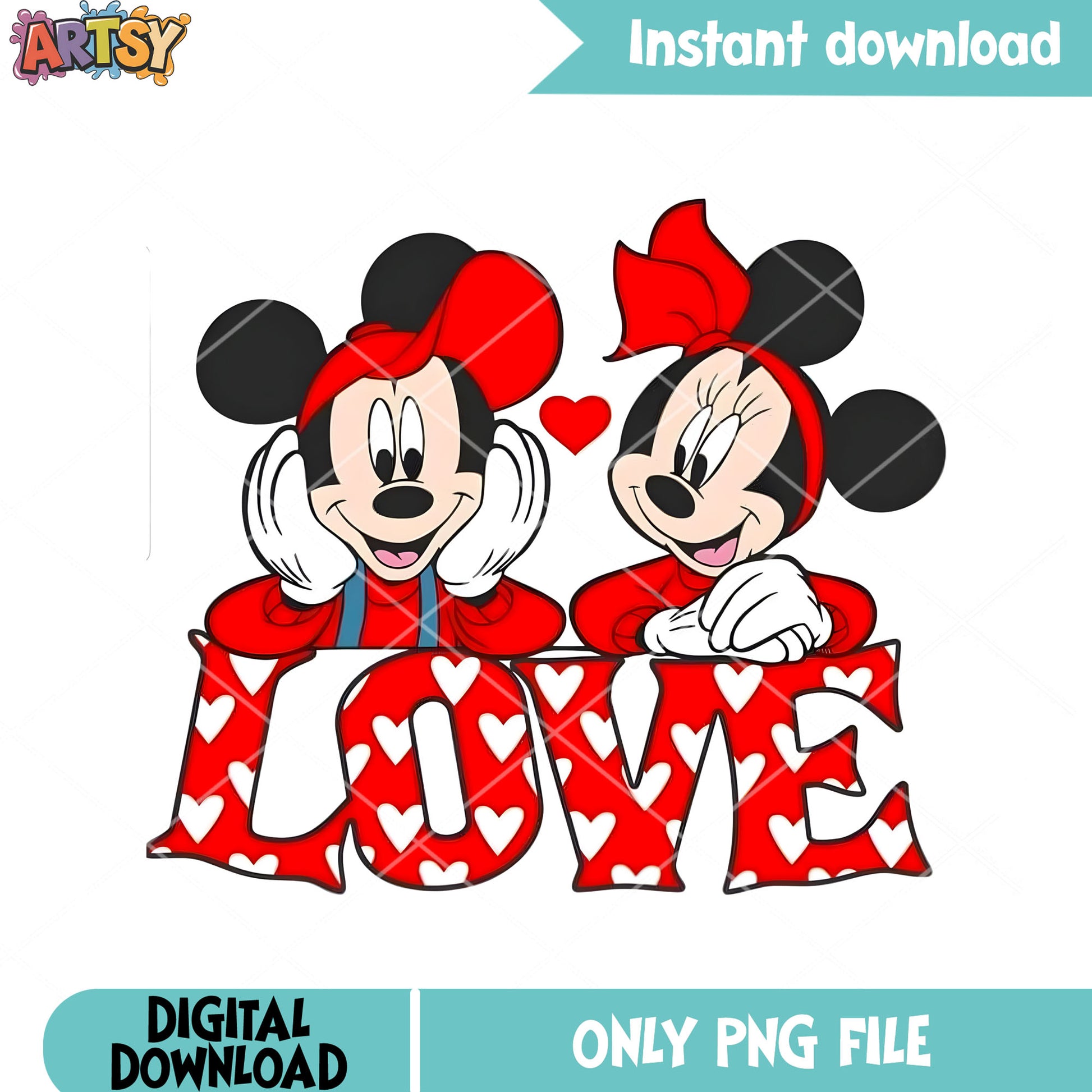 Love heart minnie mickey vibes png, love vibes png, mickey mouse png