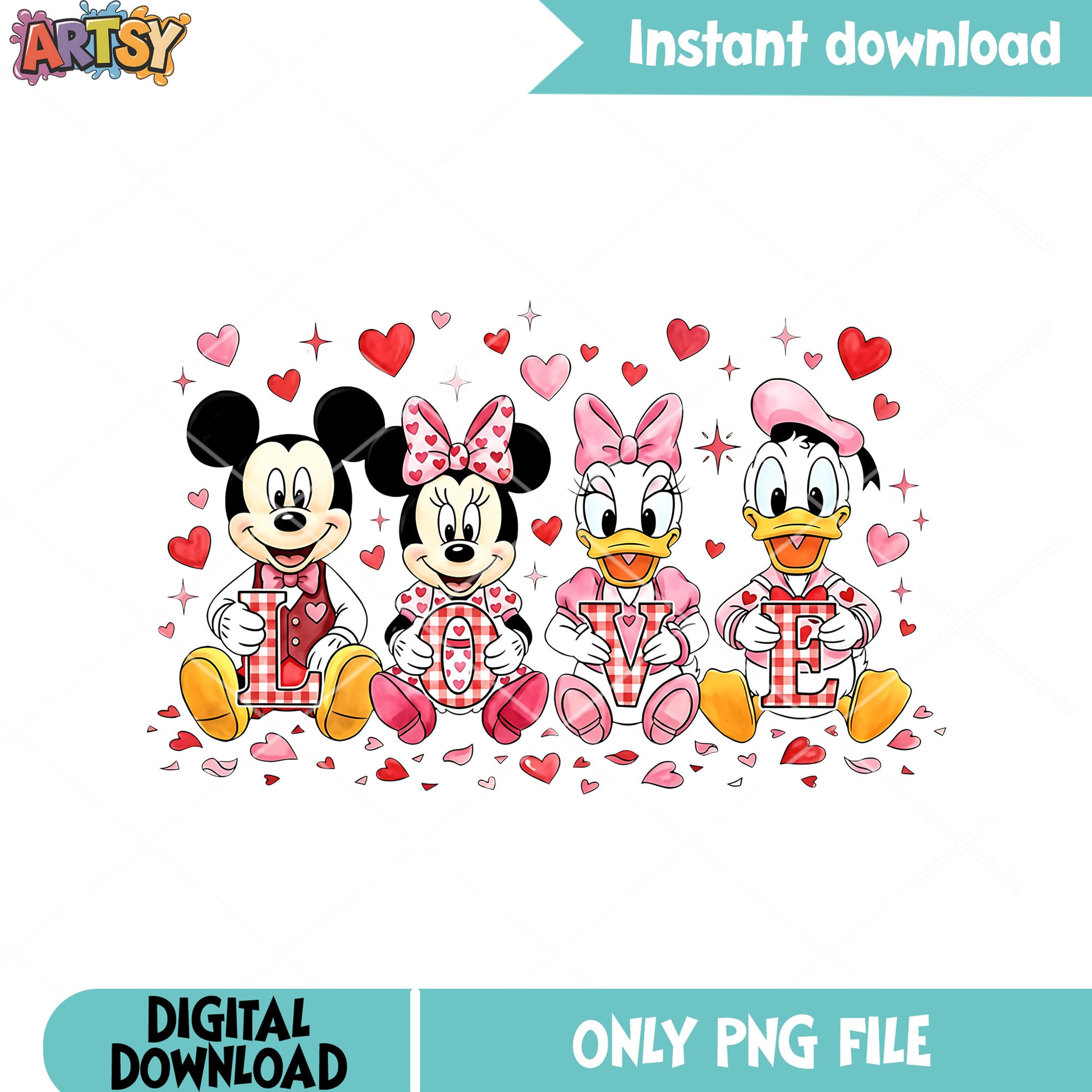 Love letters png,mickey and friends png,valentine characters png