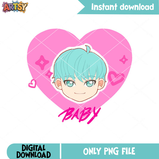 Love little baby saja boy png, romance saja png, baby saja png