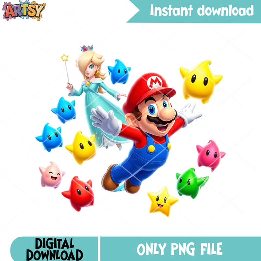 Love luma rosa mario png, galaxy nintendo switch png, mario bros png