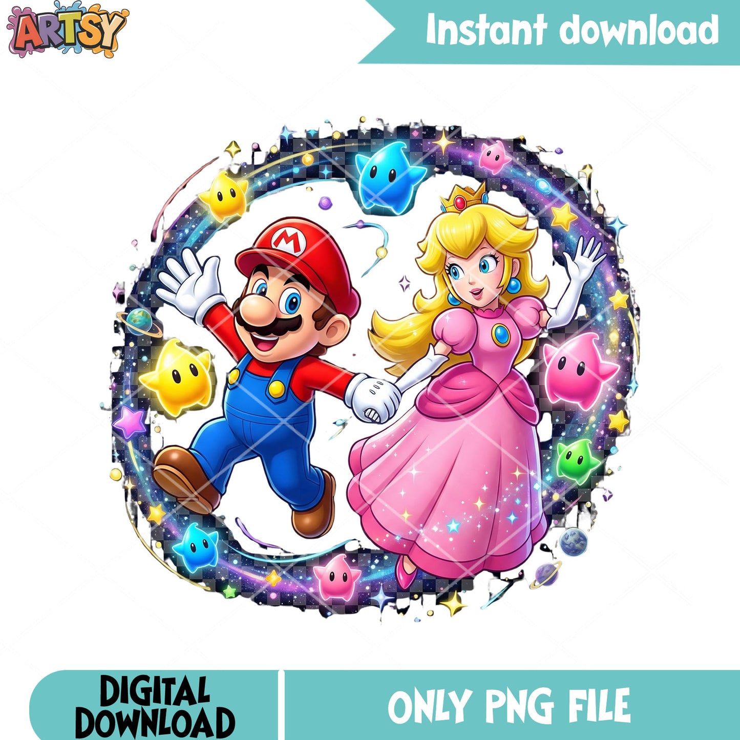 Lovely couple mario peach png, mario peach png, peach princess png