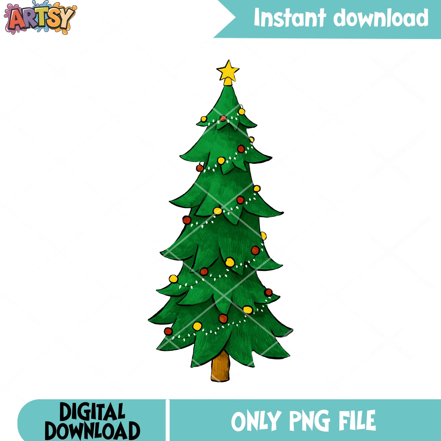 Lovely maple tree png, christmas tree png, christmas decor png