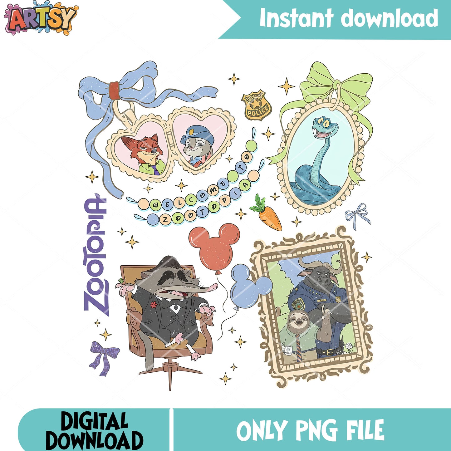 Lovely picture of zootopia png, disney zootopia png, gary de snake png