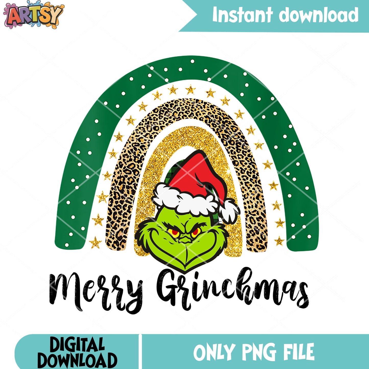 Lovely relax monster png, grinchmas png, christmas decor png