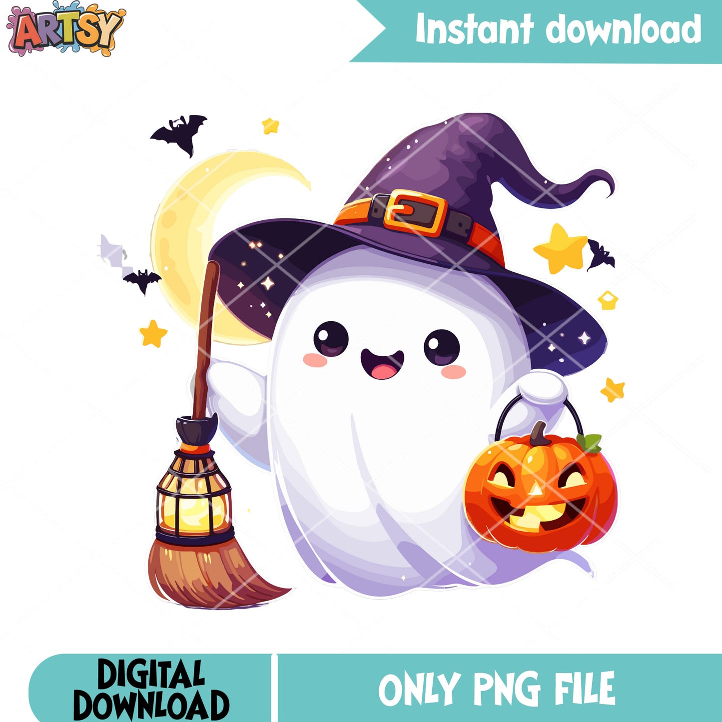 Lovely spirit on sofa png, red book png, scary night png