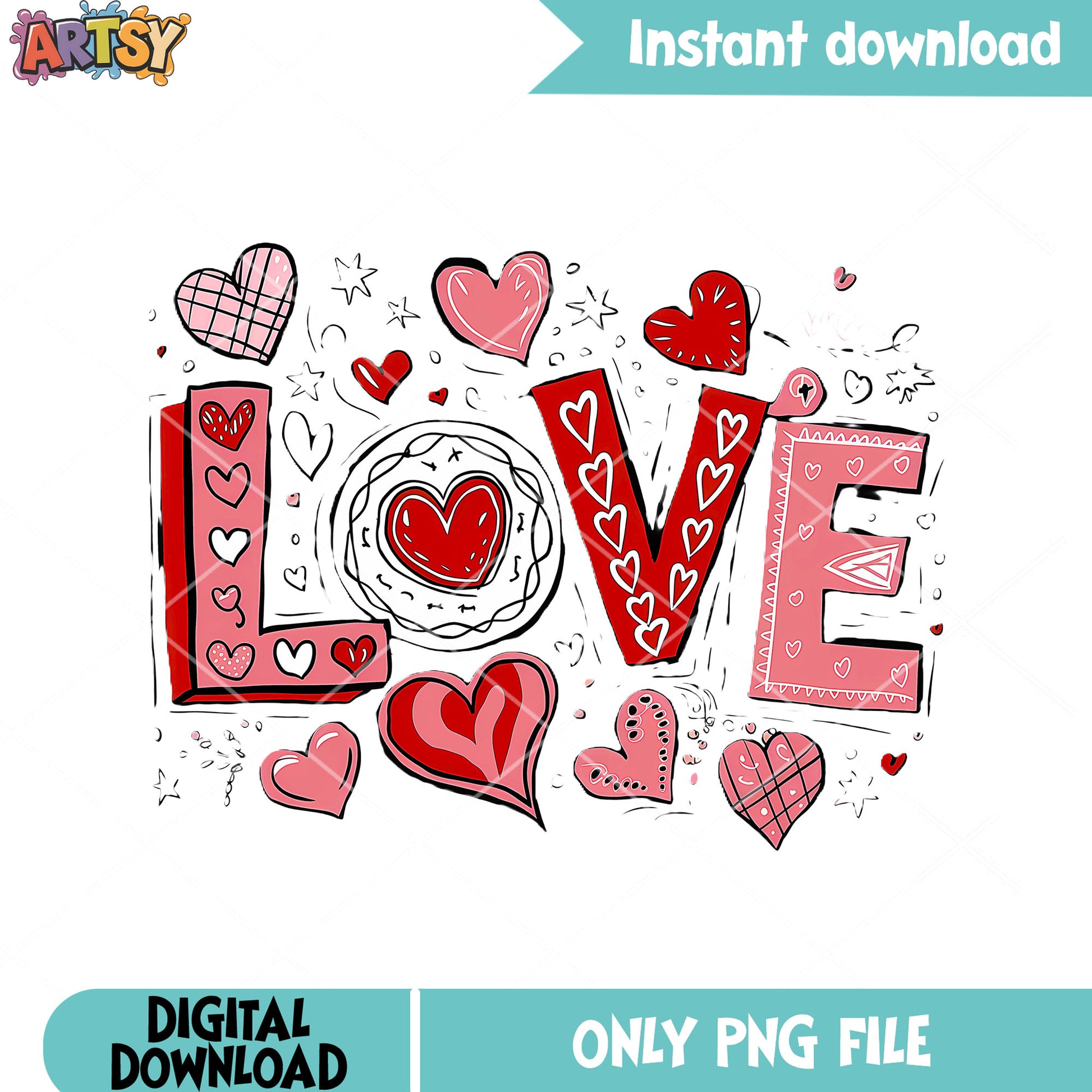 Love poster valentines png, valentines vibes png, valentines heart png