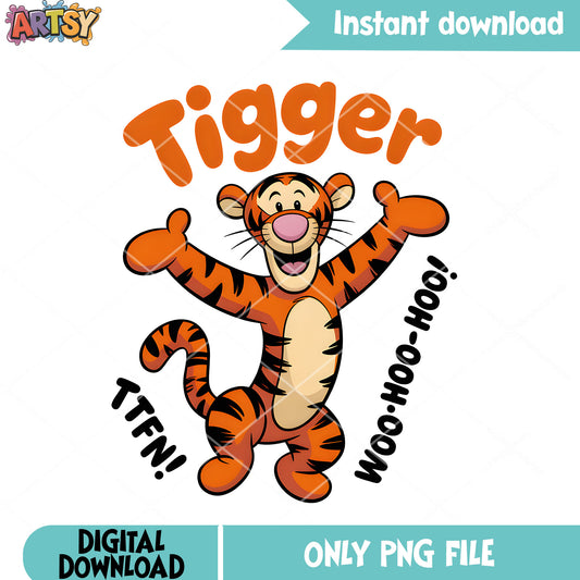 Love tiger christmas png, disney tiger png, christmas vibes png