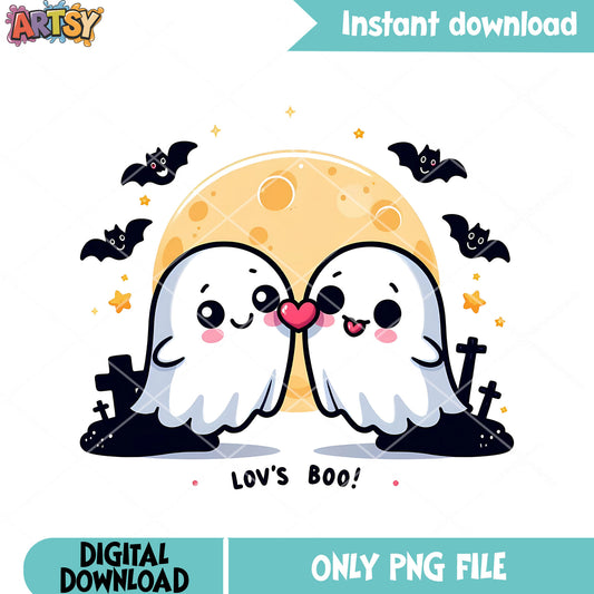Lovs boo cemetery png, full night moon png, sacry halloween png