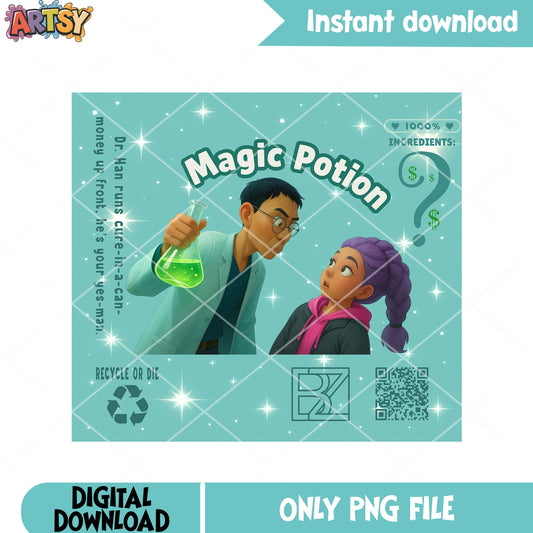 Magic potion poster png, anime magic potion png, kpop magic png