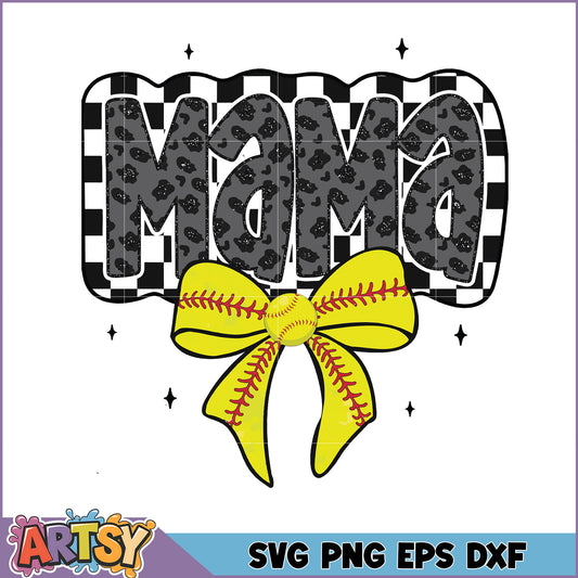 Mama Softball SVG Cut File