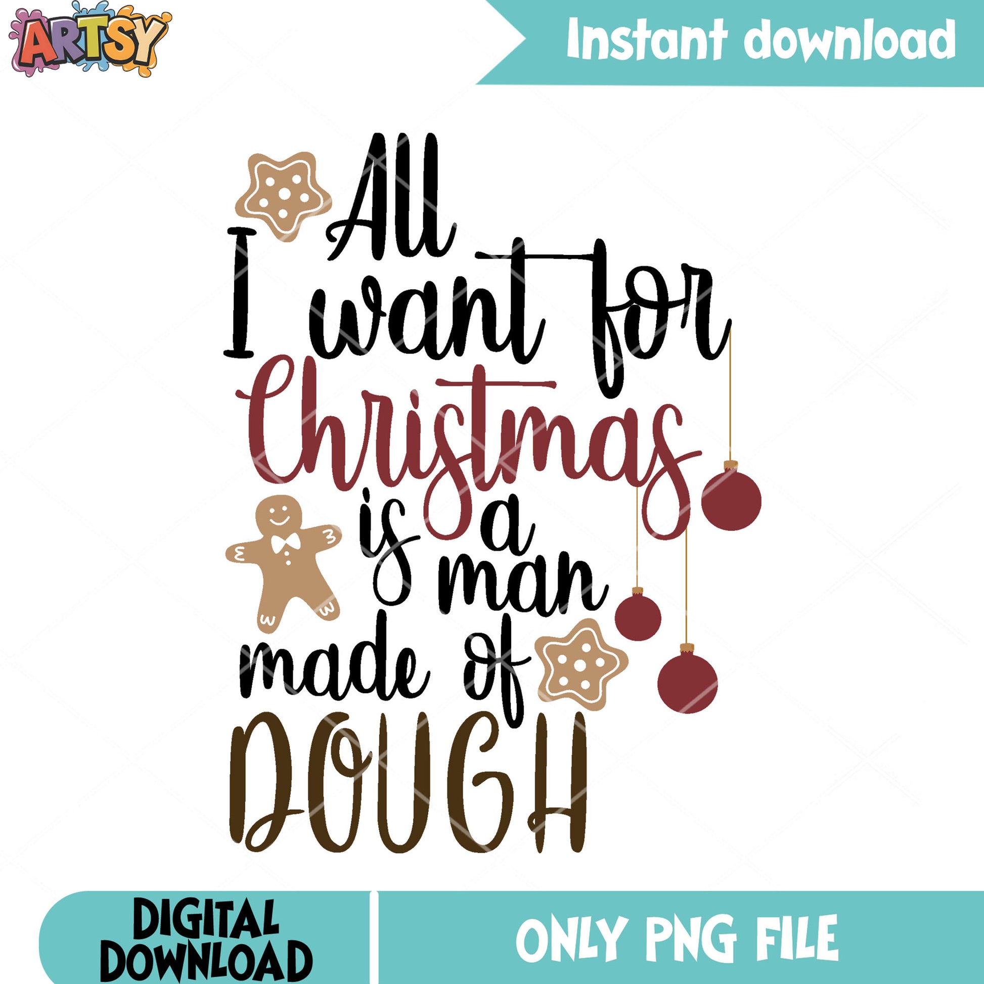 Man made of dough xmas png, merry xmas png, christmas gingerbread png
