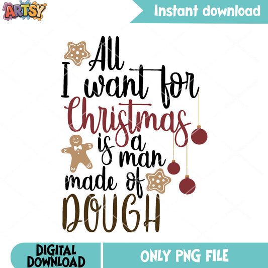 Man made of dough xmas png, merry xmas png, christmas gingerbread png